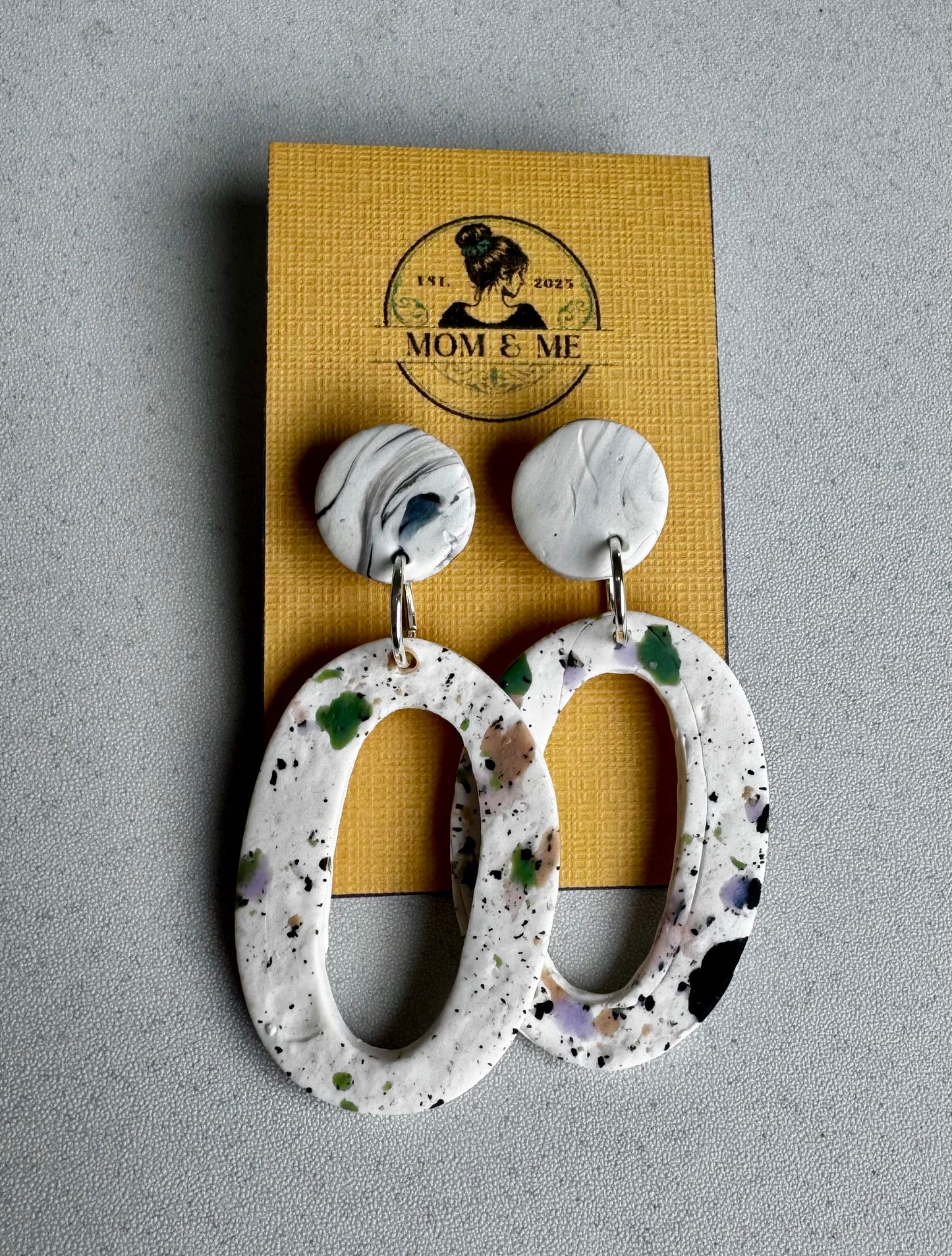 Confetti Loops Polymer Clay Earrings