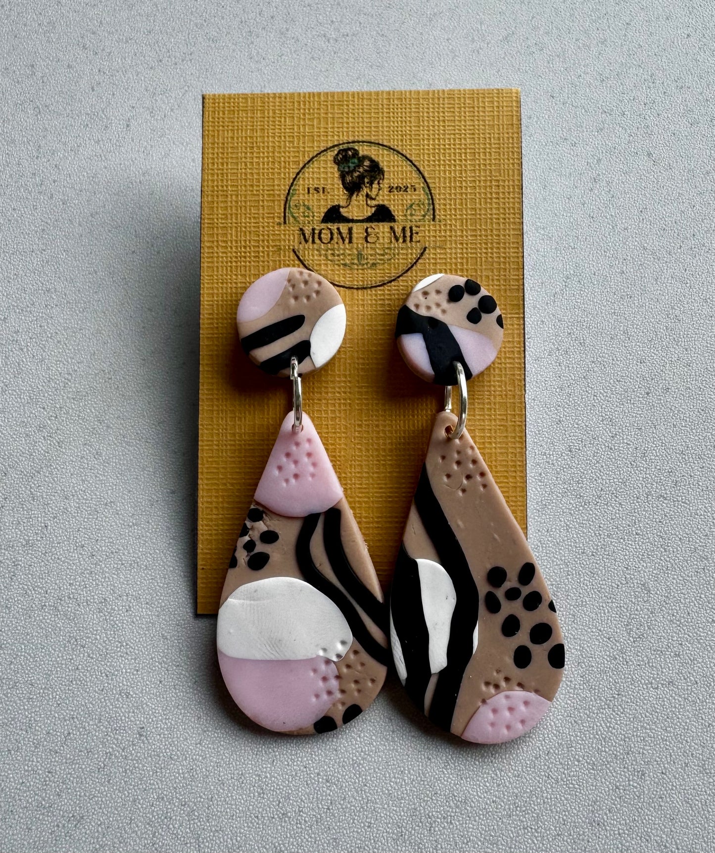 Blush Safari Polymer Clay Earrings