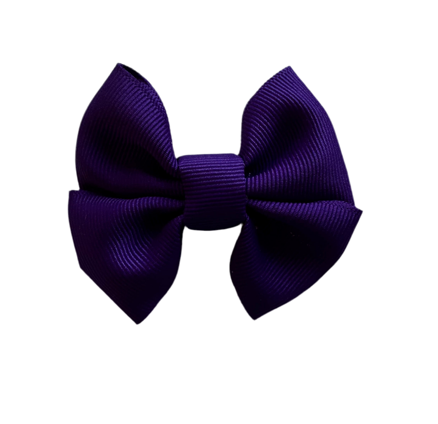 Purple bow clip pair