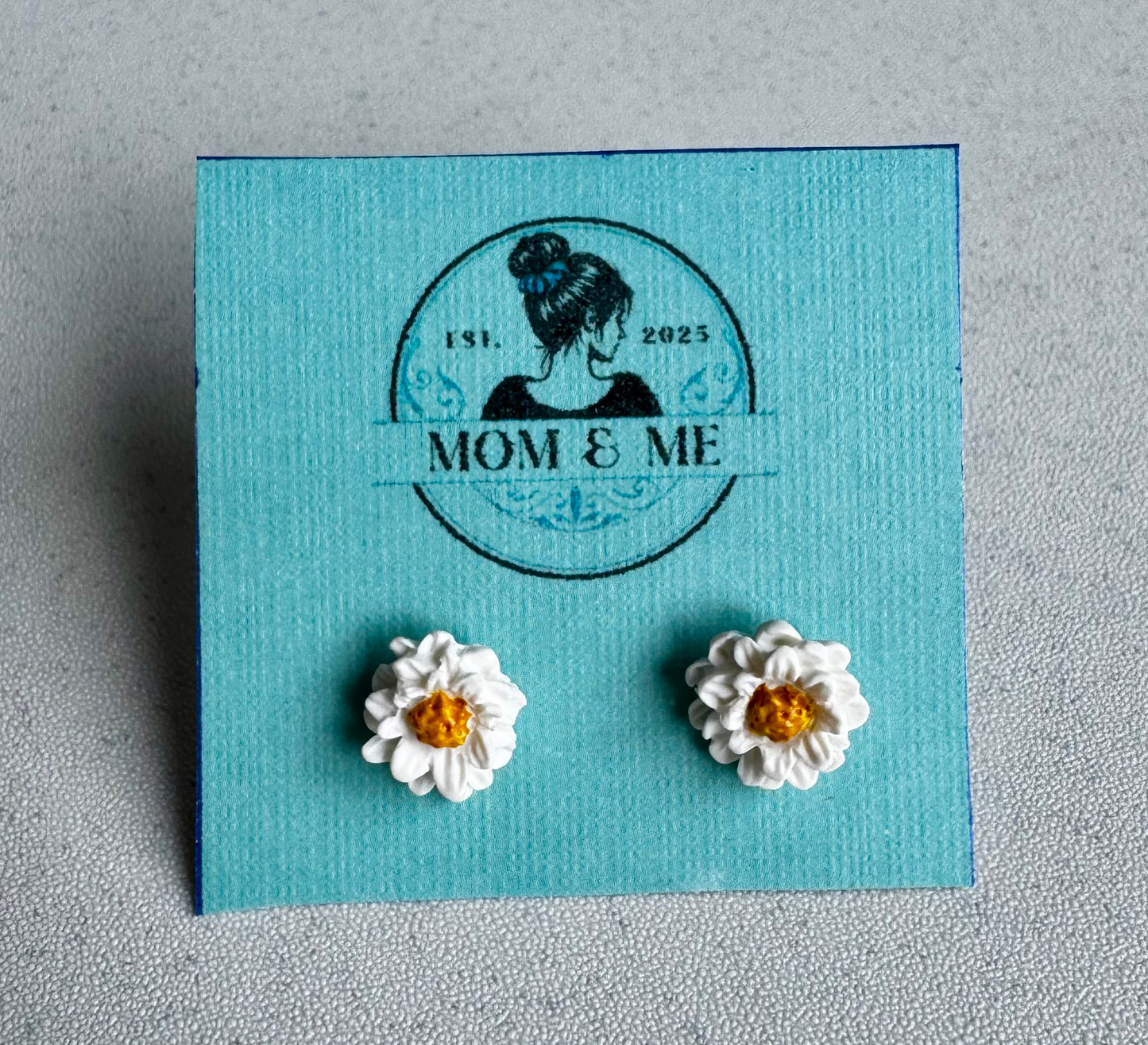 Daisy Flower Polymer Clay Earrings