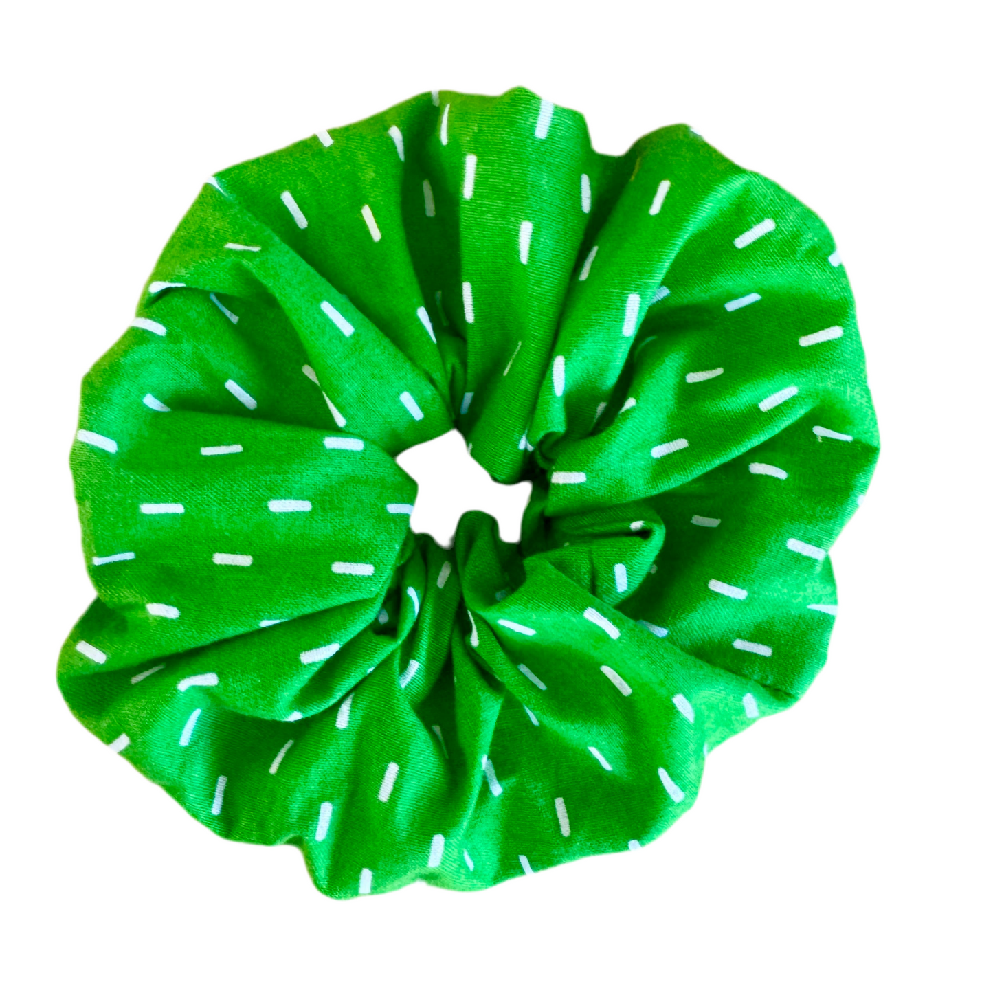 Green and white Scrunchie