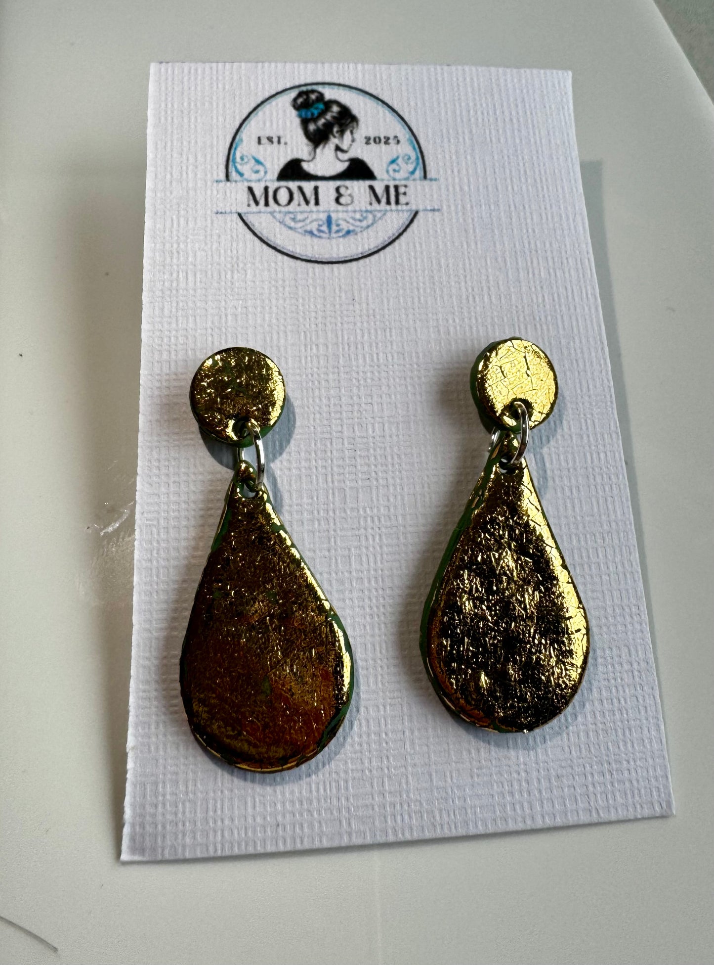 Raindrop Polymer Clay Earrings