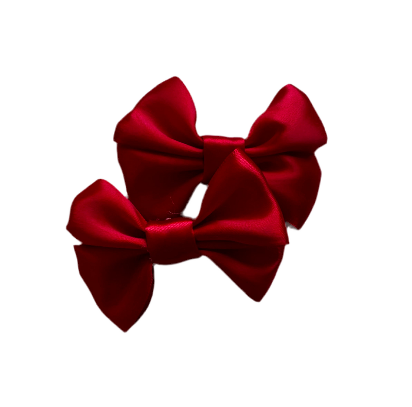 Red bow clip pair