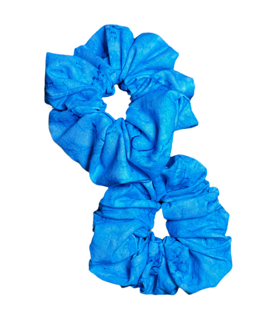 Sky Blue Marble Scrunchie